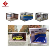 Sharprepublic 1/18 Garage Diecast Display Case Vehicle Scene Toy with Lights 15.75'' X 9.45'' X 7.87