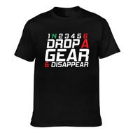 1N23456 Drop A Gear And Disappear Motorcycle Comfortable Fit Mens T-Shirt Creative