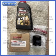 HLY YAMALUBE 4T FULLY SYNTHETIC 10W40 OIL FILTER R25 YAMAHA 4T OIL MINYAK HITAM MT09 MT07 R1 XJ6 MT0
