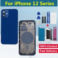 For iPhone 12 Mini 12 Pro Back Battery Cover Case Housing Chassis Middle Frame For iPhone 12 Pro Max