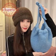 Knitted Wool Hat Winter Warm Hat Women's Fair Island Air-cooled Rafa Stacking Hat Hat Hat Bag F2c7