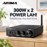 AIYIMA A07Pro TPA3255 Bluetooth5.2 Amplifier 300Wx2 HiFi Stereo Home Audio Amp Bass Treble Control