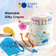 Kuailiwen Washable Silky Crayon Non Toxic & Anti-Dirty 36/s 48 Colors Complete Set with Bucket & Bru