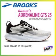 💥NEW💥 BROOKS WOMEN'S ADRENALINE GTS 25 (120443 1D 189) WIDE CUTTING RUNNING SHOE (WHITE/BLACK/WHITE)