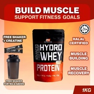 (Free Shaker + Creatine) BS Nutrition Hydro Whey Protein 1kg - HALAL, Lean Muscle