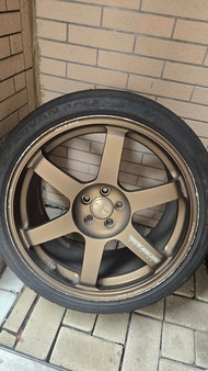 正廠2021日本RAYS TE37 SAGA S-PLUS 18inch包中心圈，包呔