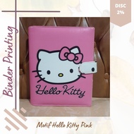 Hello kitty motif printing binder 20 rings (A5) 26 rings (B5) / organizer binder / leather binder / 