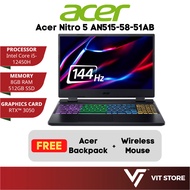 ACER Nitro 5 AN515-58-51AB (Intel i5-12450H, RTX 3050, 8GB, 512GB SSD, 15.6" FHD, 144Hz, W11)