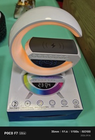 日出模擬鬧鐘燈 附無線充電