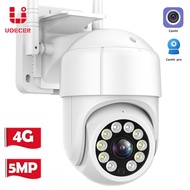 4G SIM Card IP Camera 5MP PTZ WIFI Camera Outdoor Wireless CCTV Security Camera Ai Tracking Audio Video Surveillance Camhi P2P