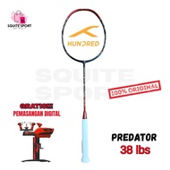 HUNDRED PREDATOR 82 84 ORIGINAL BADMINTON RACKET 38lbs FULLSET READY TO USE HUNDRED BADMINTON RACKET