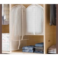 GANTUNGAN PEVA Anti-Dust Zipper Clothes Cover Clothes Hanger Cover Gown Suit