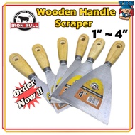 Ironbull 1" - 4" Wall Scrapper / Scraper Besi Paint Scrapper Putty Knife Wood Handle Burger Flipper 