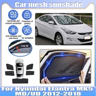 Car Mesh Shades For Hyundai Elantra MK5 MD/UD 2012-2018 Window Sun Visor Magnetic Privacy Curtains M