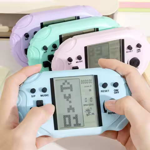 For New large-screen Russian Tetris game console, classic game console, children's handheld game con