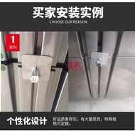 Commercial 4-Door Fridge Lock for Kitchen Freezers, Anti-Theft Workbench Latch, No-Drill 6-Door Refr