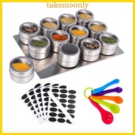 TAK Magnetic Seasoning Box Set Spices Jar Set Spices Tins Set Spices Container
