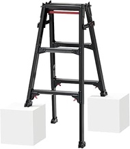 Hasegawa Black LABEL RYZB-09 Extendable Ladder with One-Touch Bar, 2.4-3.9 ft (0.72-1.03 m), 3 Tiers