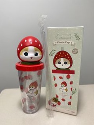 Mofusand Plastic Cup with straw貓貓塑膠杯連吸管(BPA Free)