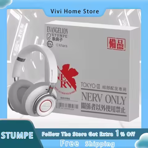 STUMPE Headset Wireless Bluetooth Earphones Button Century Evangelion Ergonomics Noise Ai Assistant 