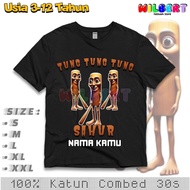 Kaos Anak Tung tung tung Sahur Usia 3-12 Tahun Free NamaS-5XL