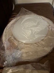 原木色三色光LED吸頂燈