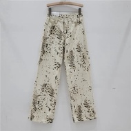 High Waist Y2K Women Jeans Loose Fit Straight Leg Baggy Denim Pants for Girls Retro Beige Wide Women