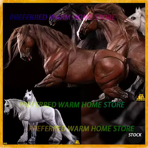 In Stock FishToys Horse Basic Model 1/12 Movability Model Toys Collect D20Studio Brown/white/black A