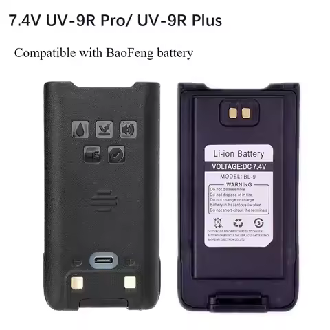 Compatible with Baofeng UV-9R 8000mAh Li-ion Rechargeable Battery for Uv9r Walkie Talkie,Two-Way Rad