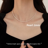 999 Sterling Silver Pearl Necklace