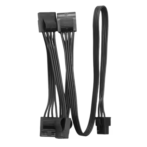 6Pin to 4x Molex IDE 4Pin Straight, Perif PATA Fan Power Cable for Corsair RM1200e, RM1000e, RM850e,