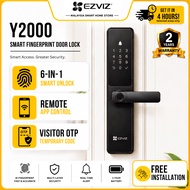 EZVIZ Y2000 (6068) Smart Fingerprint Door Lock | WiFi Remote Unlock | App Control | Bluetooth | Digi