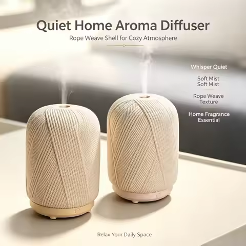 Household Silent Aromatherapy Machine Hemp Rope Shell Ultrasonic Diffuser Bedroom Atmosphere Essenti