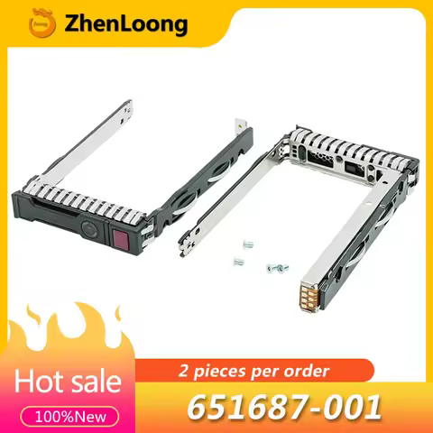 2PCS 2.5" 651687-001 SAS HDD SATA Hard Disk Drive Tray Caddy Sled ProLiant Adapter for DL360 ML310e 