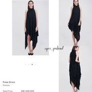 Preloved flomors foba dress black pleat