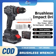 MLHY 2.0Ah Brushless Cordless Impact Drill 48VF 10mm 1800 rpm 60N.m Electric Drill Battery Concrete 