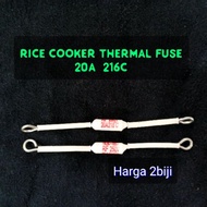 2 Biji 20A 216C Rice Cooker Thermal Fuse fius periuk nasi thermo fuse