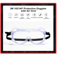 3M 1621AF Safety Goggles For Chemical Splash ( Clear / Transparent ) Cermin Mata KESELAMATAN 1621AF
