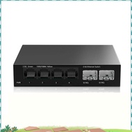 2.5Gb Switch 4 Port 2.5G Unmanaged Network Switch with 2 Port 10GbE SFP+ Slot Home Setup Ethernet Sw