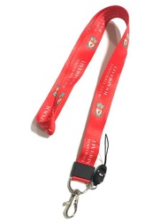 LVP R สายคล้องคอ สายคล้องบัตร ห้อยโทรศัพท์ ลาย LVP ลิเวอร์พูล น่ารัก มีก้ามปู มีห่วงเล็ก ถอดได้ ขนาด