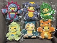 [絕版] 變裝比卡超 狂熱比卡超 Pokemon公仔 Pikachu 卡比獸 班基拉斯 烈咬陸鯊 三首惡龍 噴火龍 電龍 PTCG Pokemon Center 寶可夢中心 寵物小精靈 神奇寶貝