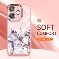 VRQR for Oppo A6 A5i A5 Pro 5G 4G A5X A5i A5 4G 5G Casing Purple Flower Rabbit Transparent Shockproo