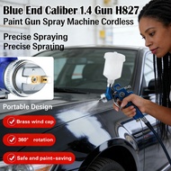 Portable H827 Spray Gun Blue Cordless End 1.4 Caliber Paint Upper