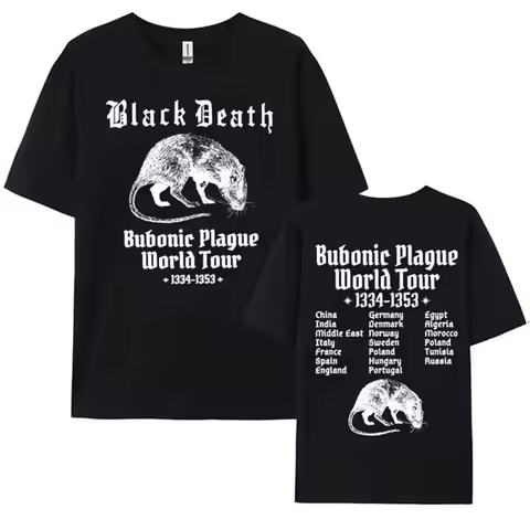 T Shirt Men Mens Clothing T Shirt Homme Mens T Shirt New in Top & Tees Tee Shirt Bubonic Plague Worl