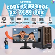 SETCOM + MONITOR BONMECOM2 ครบเซ็ตพร้อมจอ / CPU i5 12400F / RX 7600 8GB / Case เลือกแบบได้ครับ