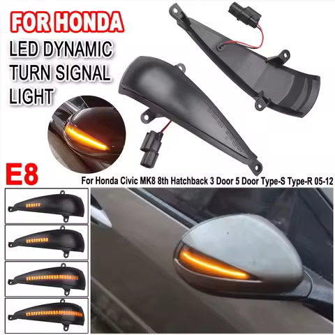 Car Stying For Honda Civic 8th MK8 Type-S Type-R FN 1 2 3 FK 1 2 3 Dynamic Turn Signal Light LED Rea
