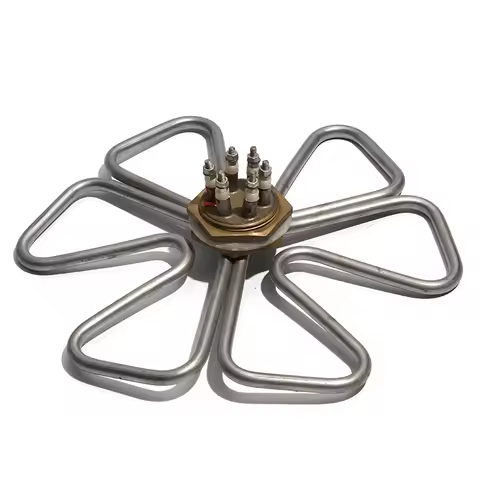 1.5inch/DN40 Plum Shape 201SS Heating Pipe Hexagon Thread 220V/380V Electric Water Heater Element fo