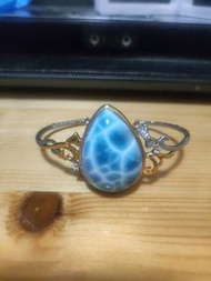 海紋石 水滴純銀 手鐲 手厄 可調節