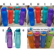 HITAM Tupperware Eco Slim fashion bottle bottle 1 liter Slim 1L with strap with Black strap BPA free Water bottle