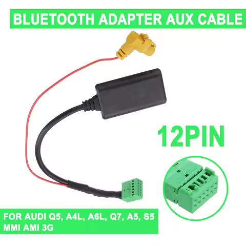 Car Wireless MMI AMI 3G bluetooth AUX Cable Adapter Auto AUX-IN Audio Radio Stereo Input 12 Pin For 